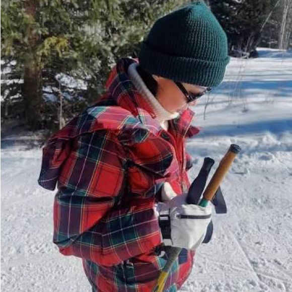 Hill House The Violet Ruffle Sleeve Puffer - Picture 2 of 4